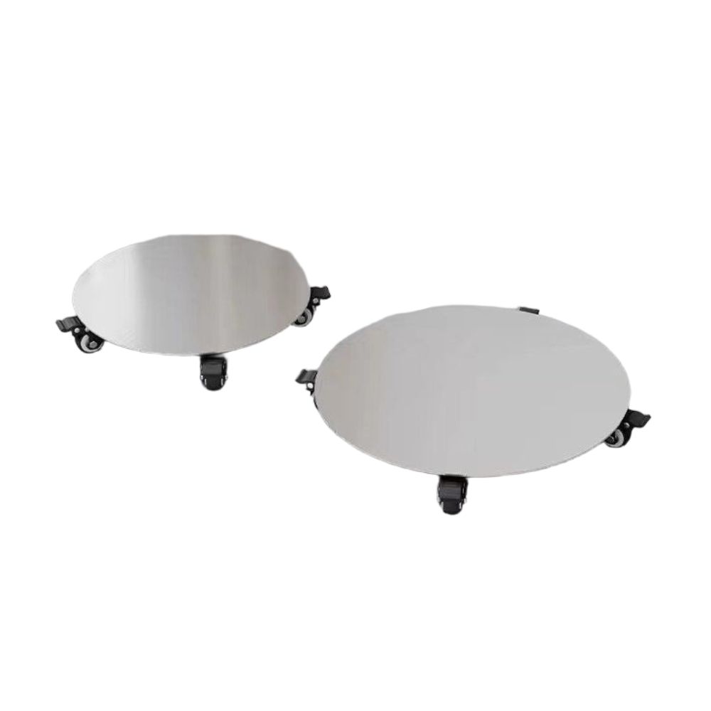 화분받침대 바퀴 스테인레스 휠 거치대 트레이 이동식 원형 40cm - 상품 이미지