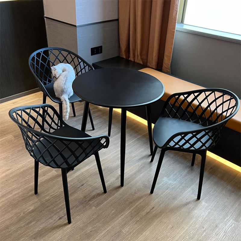 철제 테이블세트 야외테이블 테라스 루프탑 옥상 카페 60cm 4인세트 - 상세 이미지 4