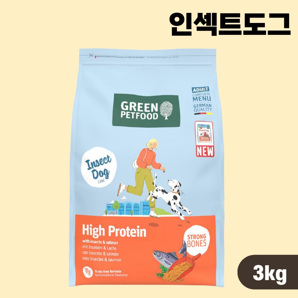 [+N포인트] 인섹트도그 강아지 독 사료 하이프로틴, 3kg, 1개 - 상품 이미지