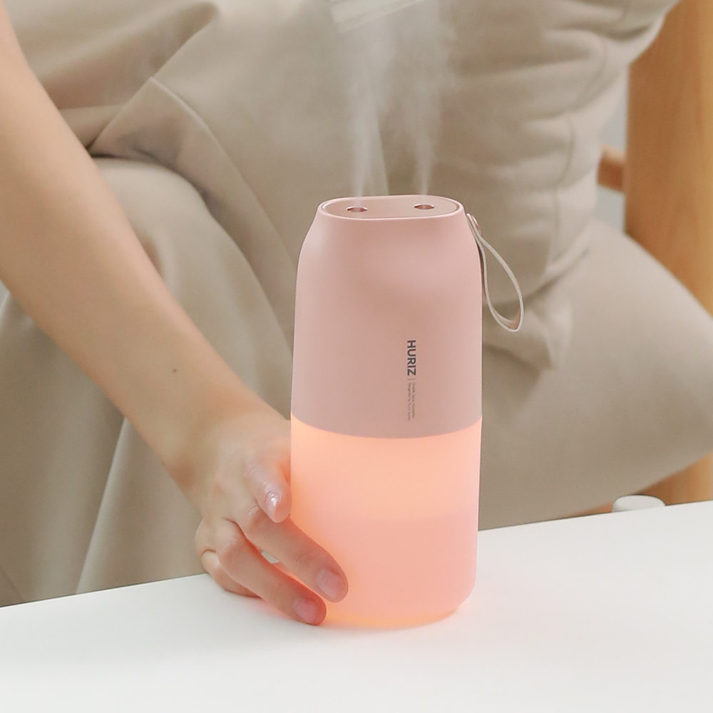 휴라이즈 HR-Airglow LED 무드등 에어글로우 듀얼 분사 가습기 핑크 - 상세 이미지 4