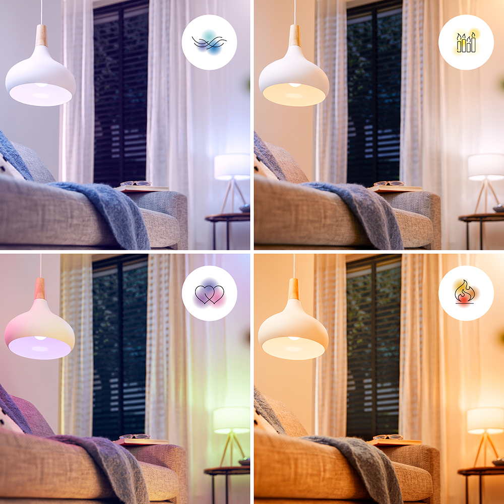 필립스 위즈 컬러 앰비언스 E14 LED 스마트 전구 4.5W 이미지 6