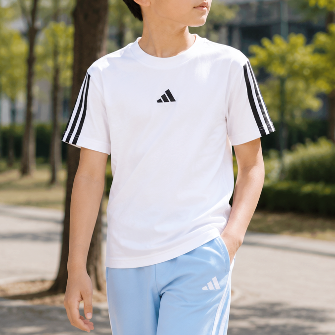 아디다스 키즈 반팔티 주니어 초등학생 시원한반팔 티셔츠 - 상세 이미지 3