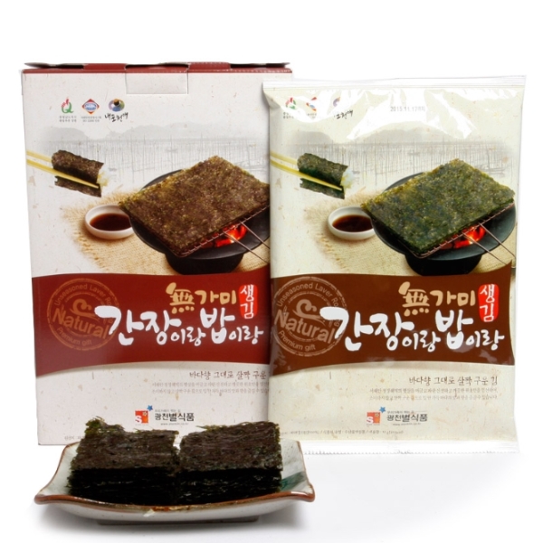 광천 별식품 구운김 무조미 무가미 간장이랑밥이랑 전장김 12g x 10봉 - 상품 이미지