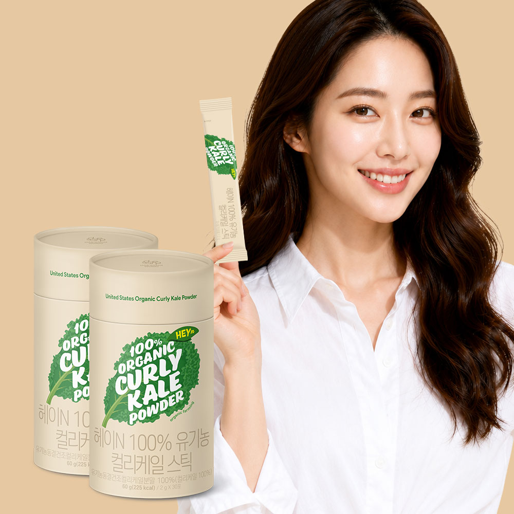 헤이N 100% 유기농 컬리케일 30포, 2개 - 상품 이미지