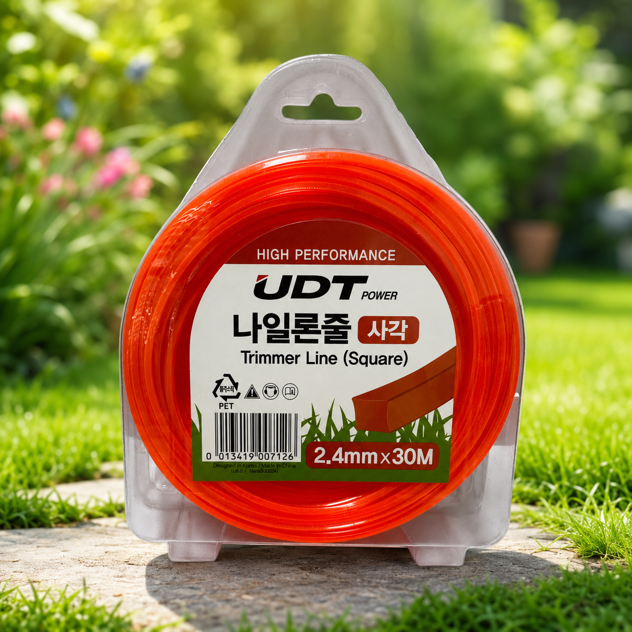 UDT 예초기 나이론줄 사각형 2.4mm - 30M 예초기날 - 상품 이미지