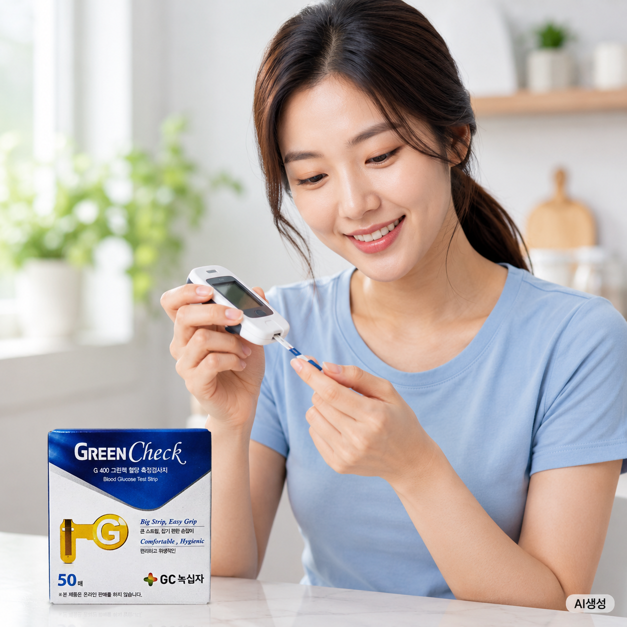 GC녹십자 그린첵 혈당 검사지 시험지 측정지 G40050개입 1상자 당뇨 측정 스틱 녹십자 - 상품 이미지