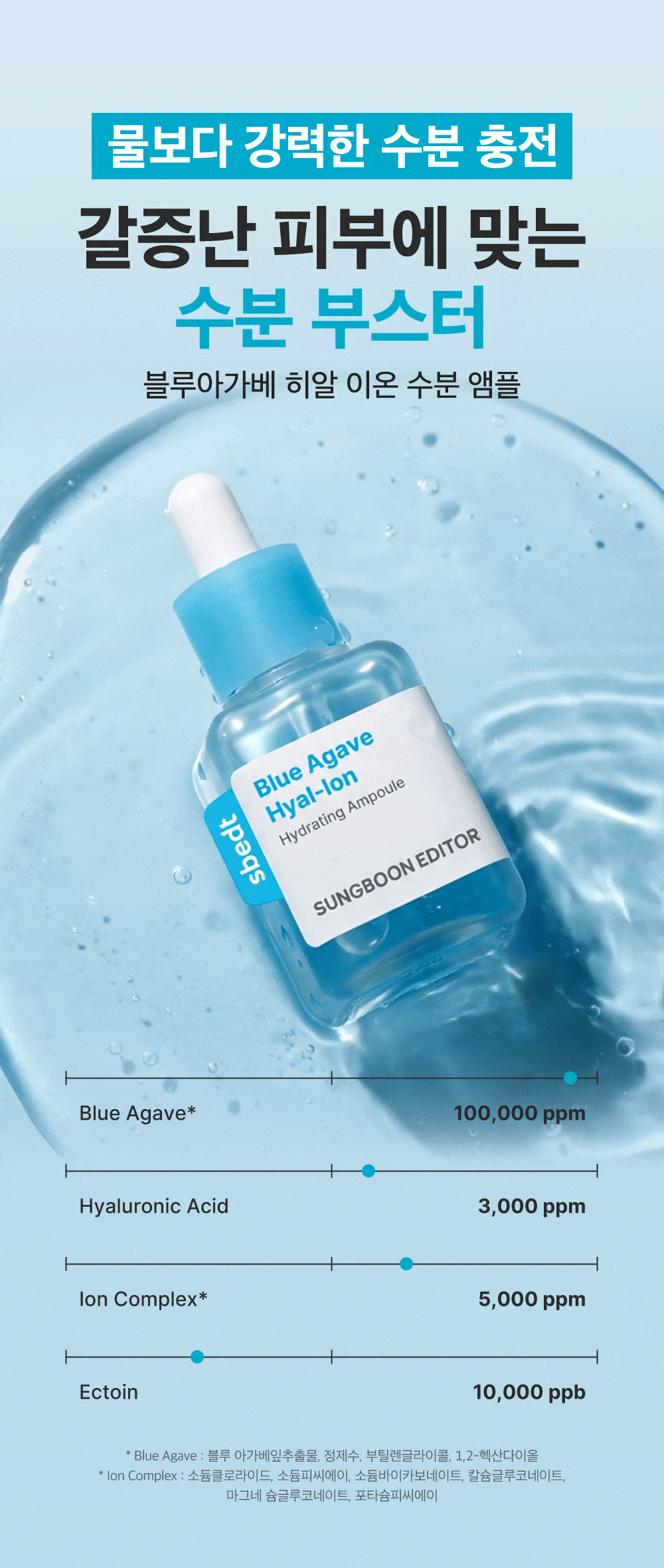 ampoule concentrée agave bleu coréen