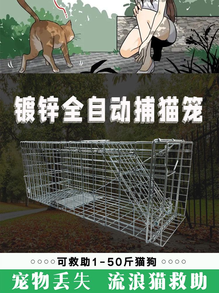 포획틀 포획망 케이지 유기묘 접이식 너구리포획틀 유기견 길이 66x폭 23x높이 26cm - 상세 이미지 4