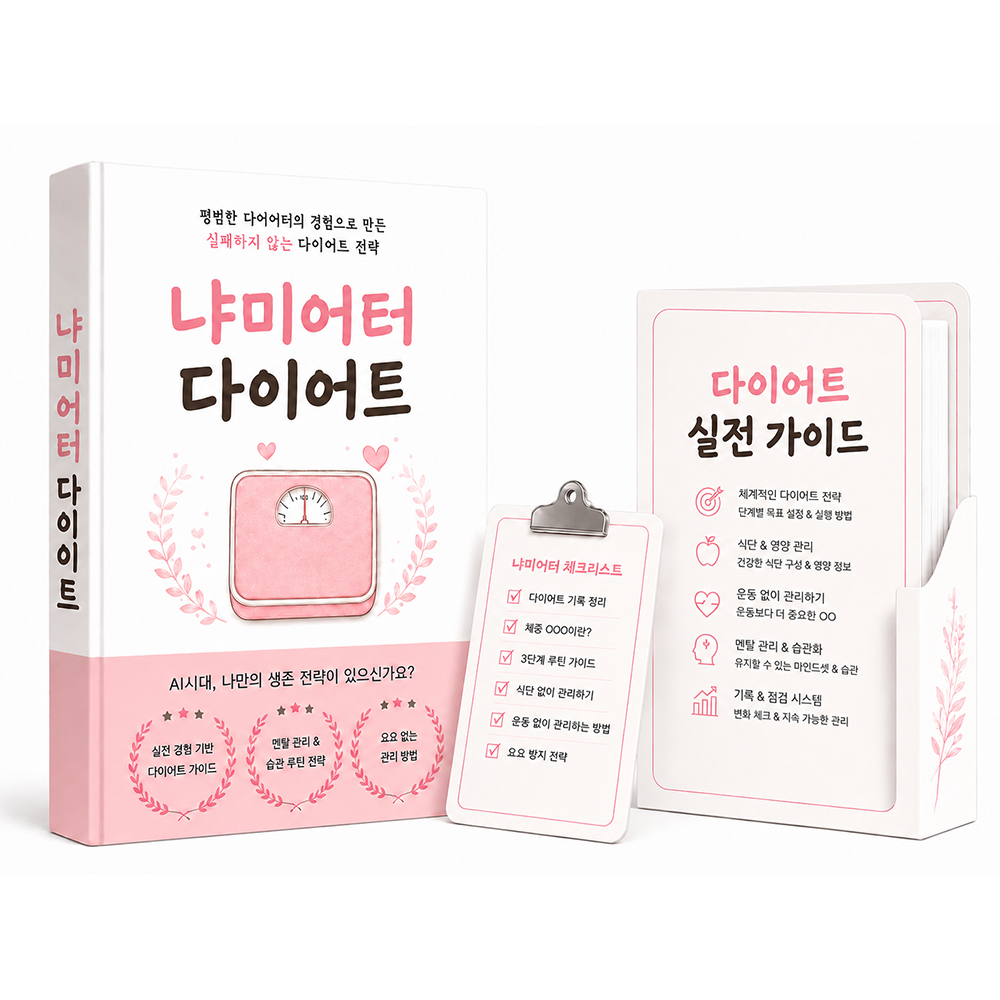 다이어책 플래너 2026 식단 관리 가이드 운동 식단 없이 체중 감량 솔루션 3단계 루틴