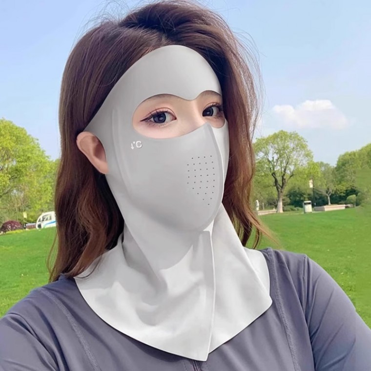 자외선으로부터 완벽하게 커버하는 3D아이스실크 쿨링 올페이스 커버 - 상품 이미지