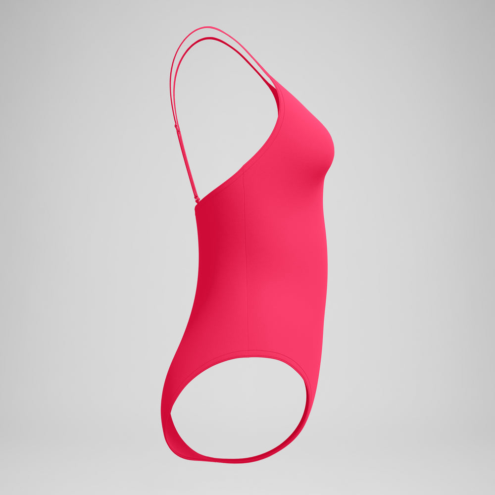 스피도 여성 솔리드 V넥 원피스 수영복 Ruby, 2XL 이미지 6