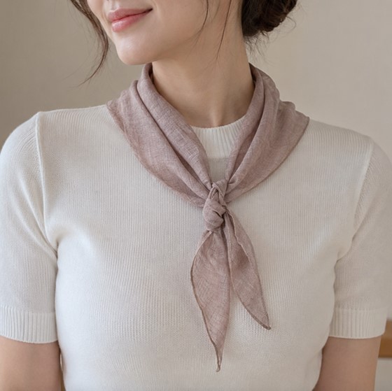 명품 여름용 여자 미니 쁘띠 방도 넥스카프 할머니 스카프 종류 - 상품 이미지