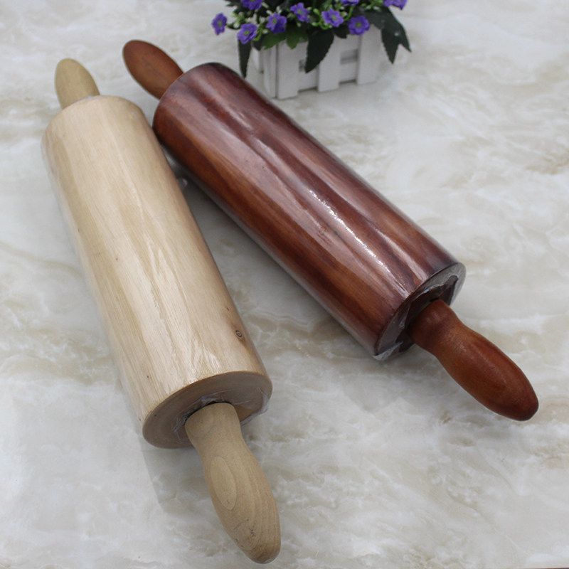 베이킹 반죽 밀대 롤러 두꺼운 칼국수 밀가루 원목 48cm - 상세 이미지 3