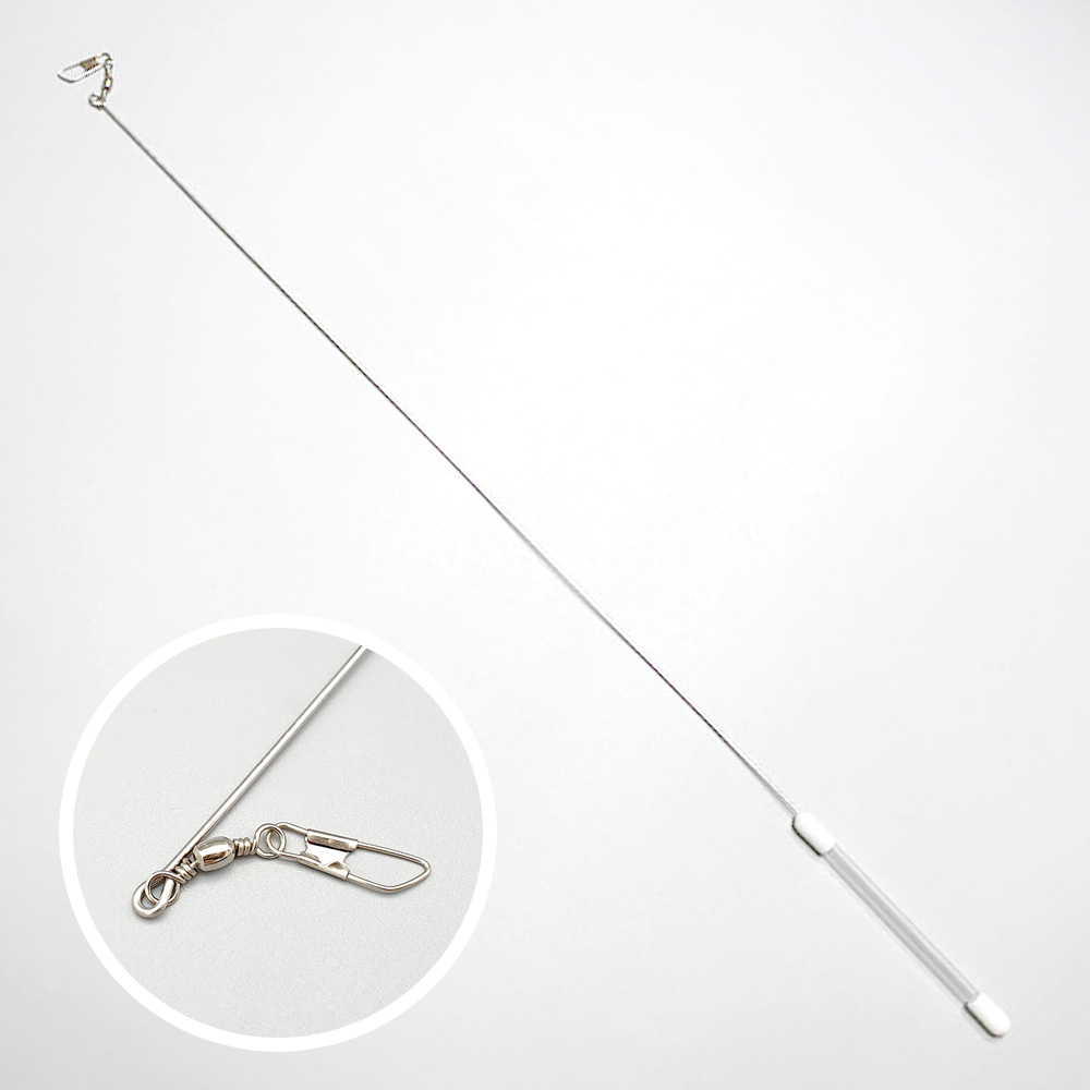 ABIBI'S GOMULSANG 고양이장난감 교체 막대 수제 와이어 플라스틱 아크릴 고양이 낚시대 45cm - 상품 이미지