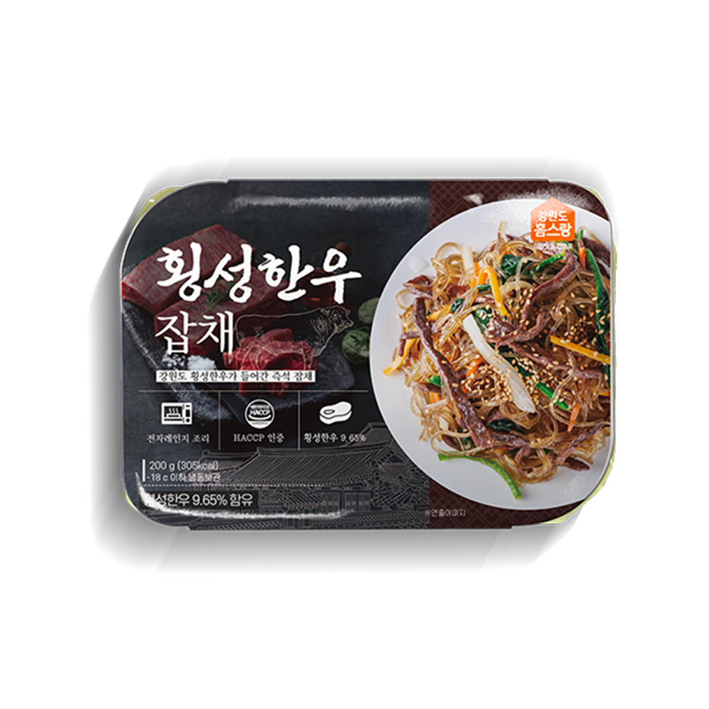 4팩 횡성 한우 잡채 즉석 반찬 간편조리 200g - 상품 이미지