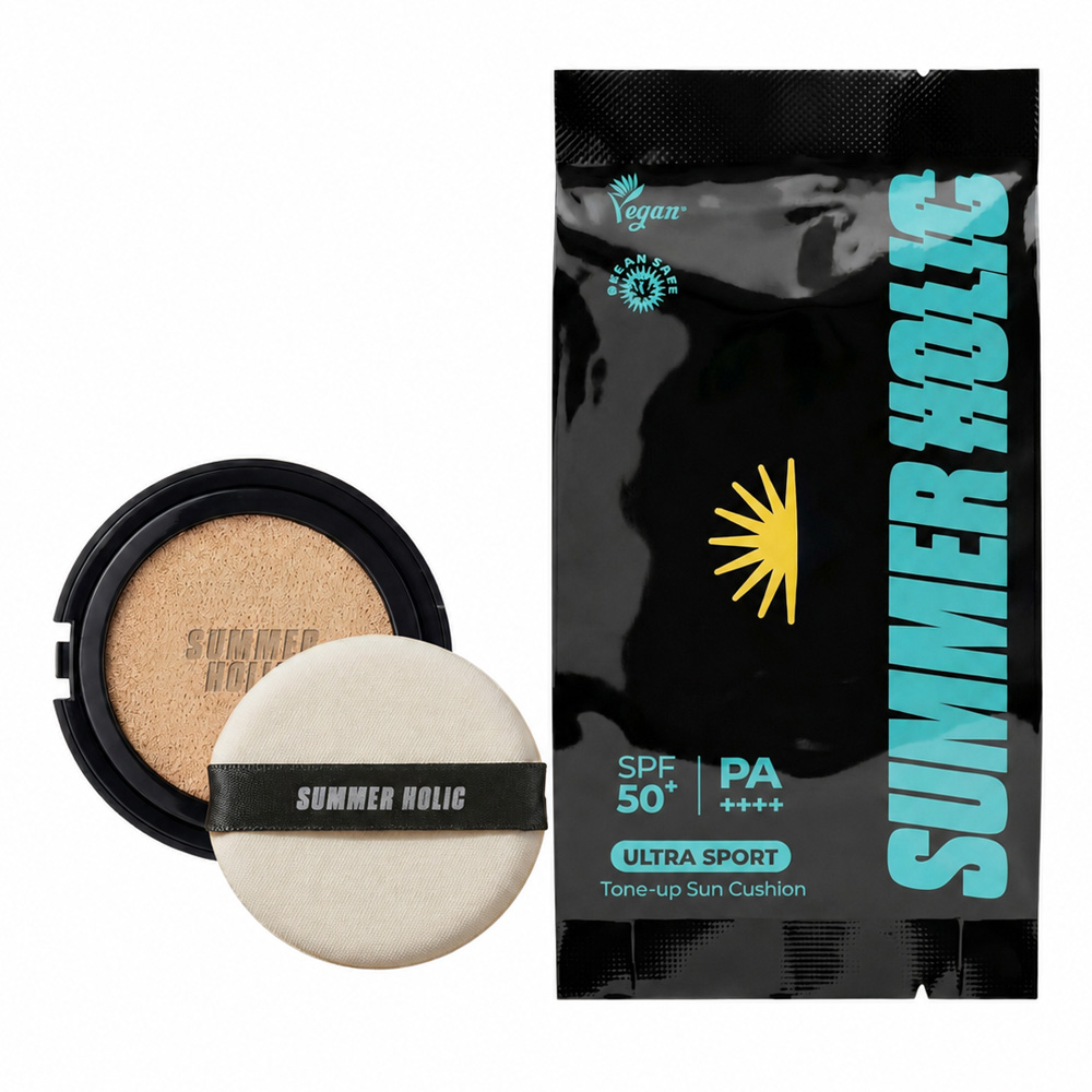 썸머홀릭 울트라 스포츠 톤업 선쿠션 SPF50+ PA++++ 15g(리필), 1개 - 상품 이미지