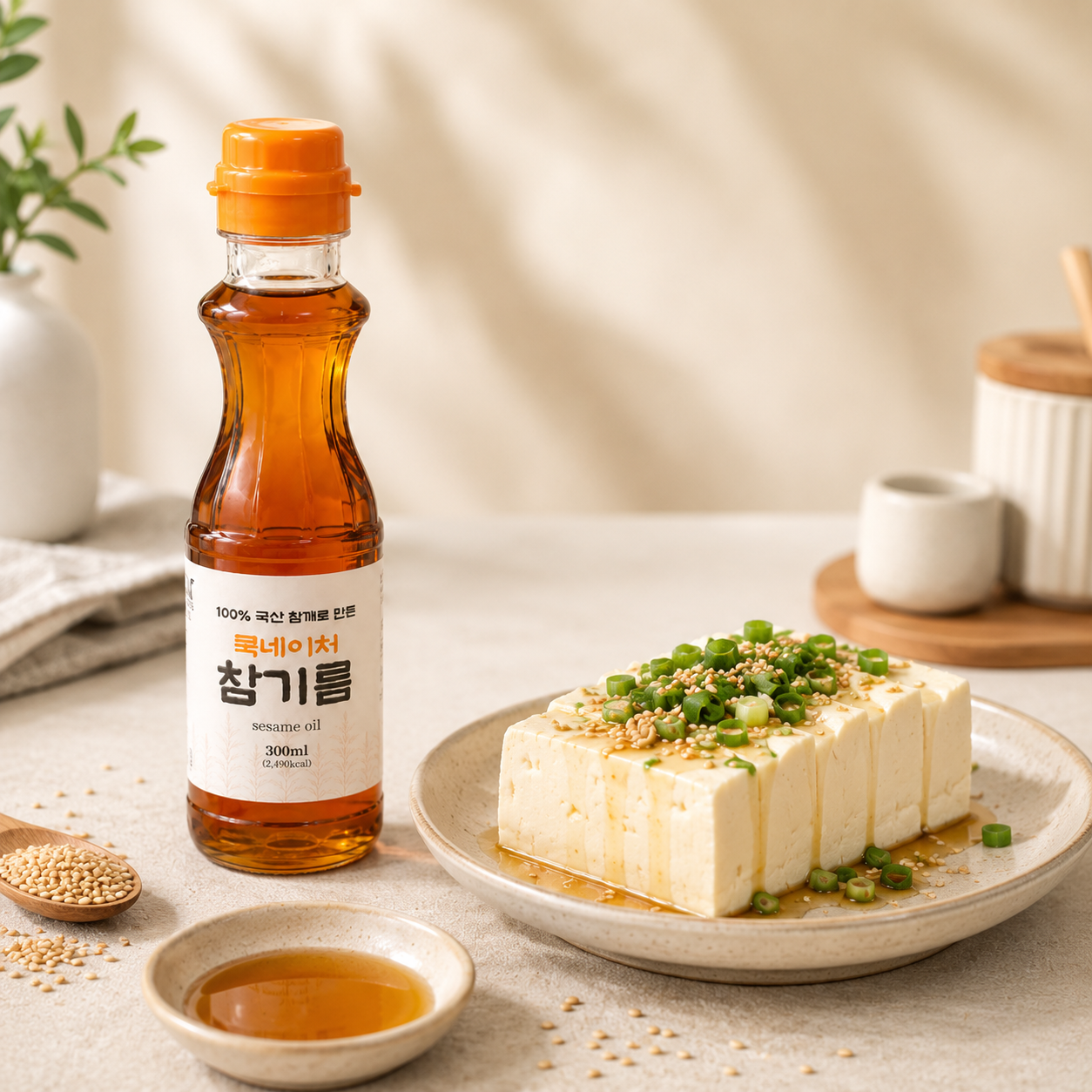 쿡네이처 국산 통참깨 100% 저온압착 참기름 300ml 500ml - 상세 이미지 4