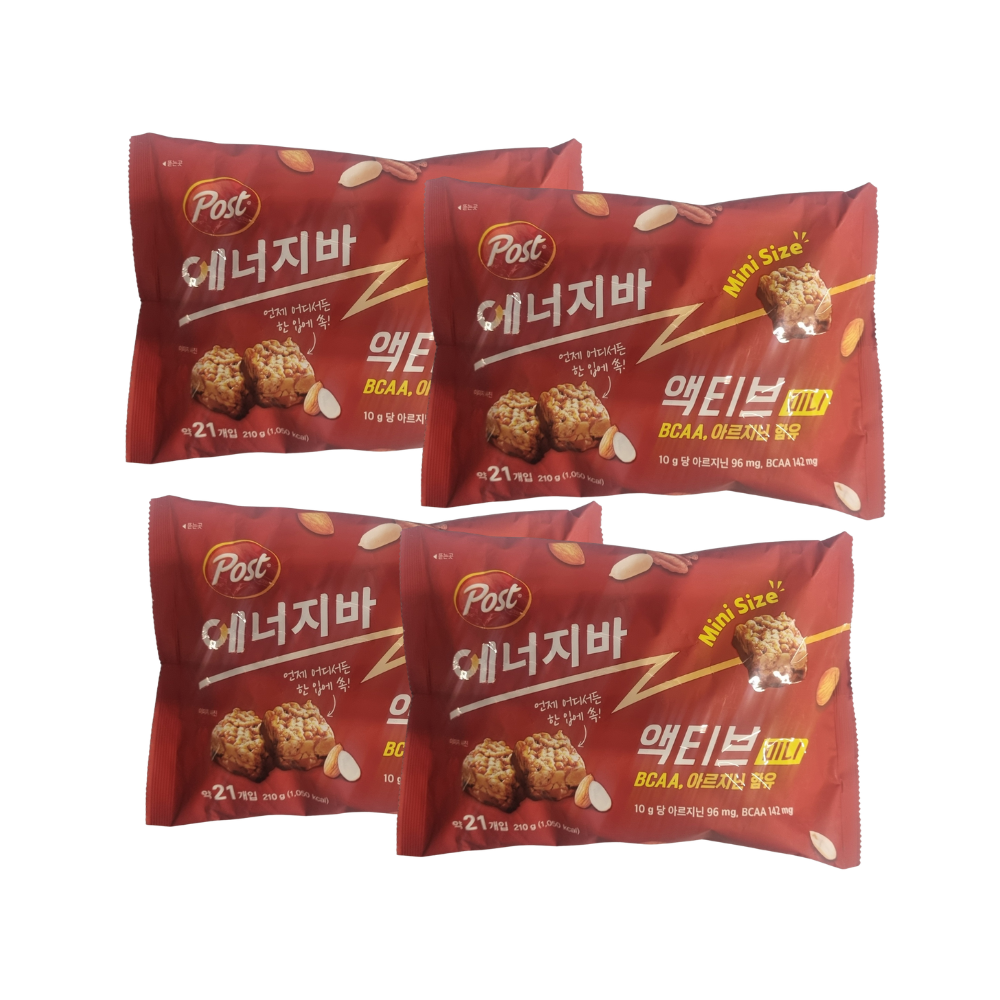 포스트 단백질바 에너지바 액티브미니 210g x4봉 - 상품 이미지