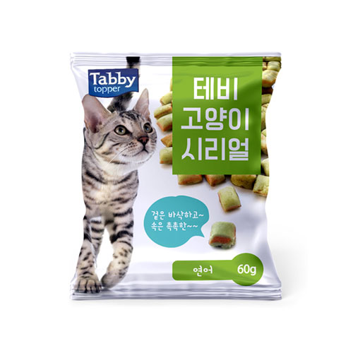 테비 시리얼 고양이 이빨과자 스낵 연어, 60g, 5개 - 상세 이미지 2