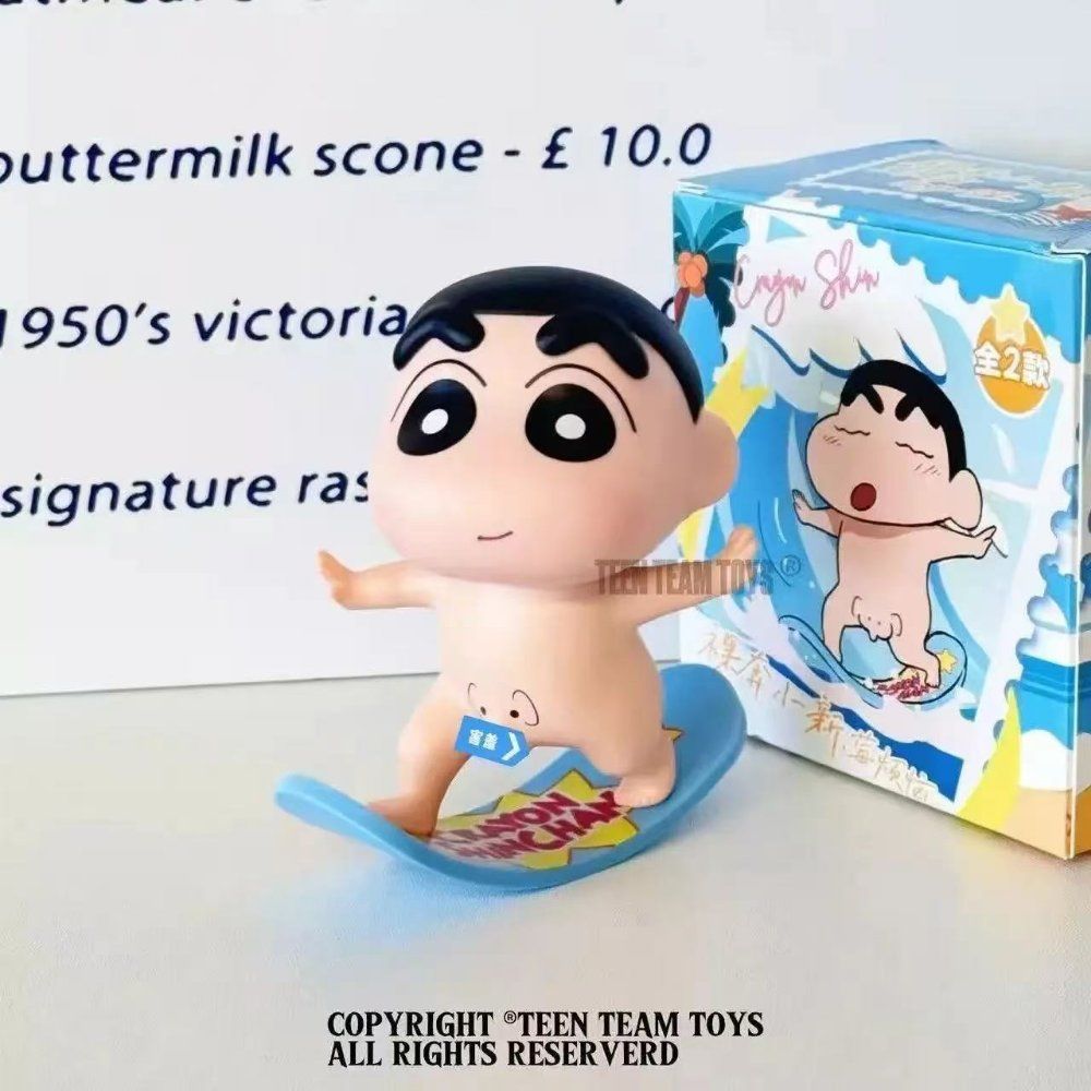 짱구 서핑보드 피규어 흔들인형 자동차 장식 데스크테리어 10cm 이미지 8
