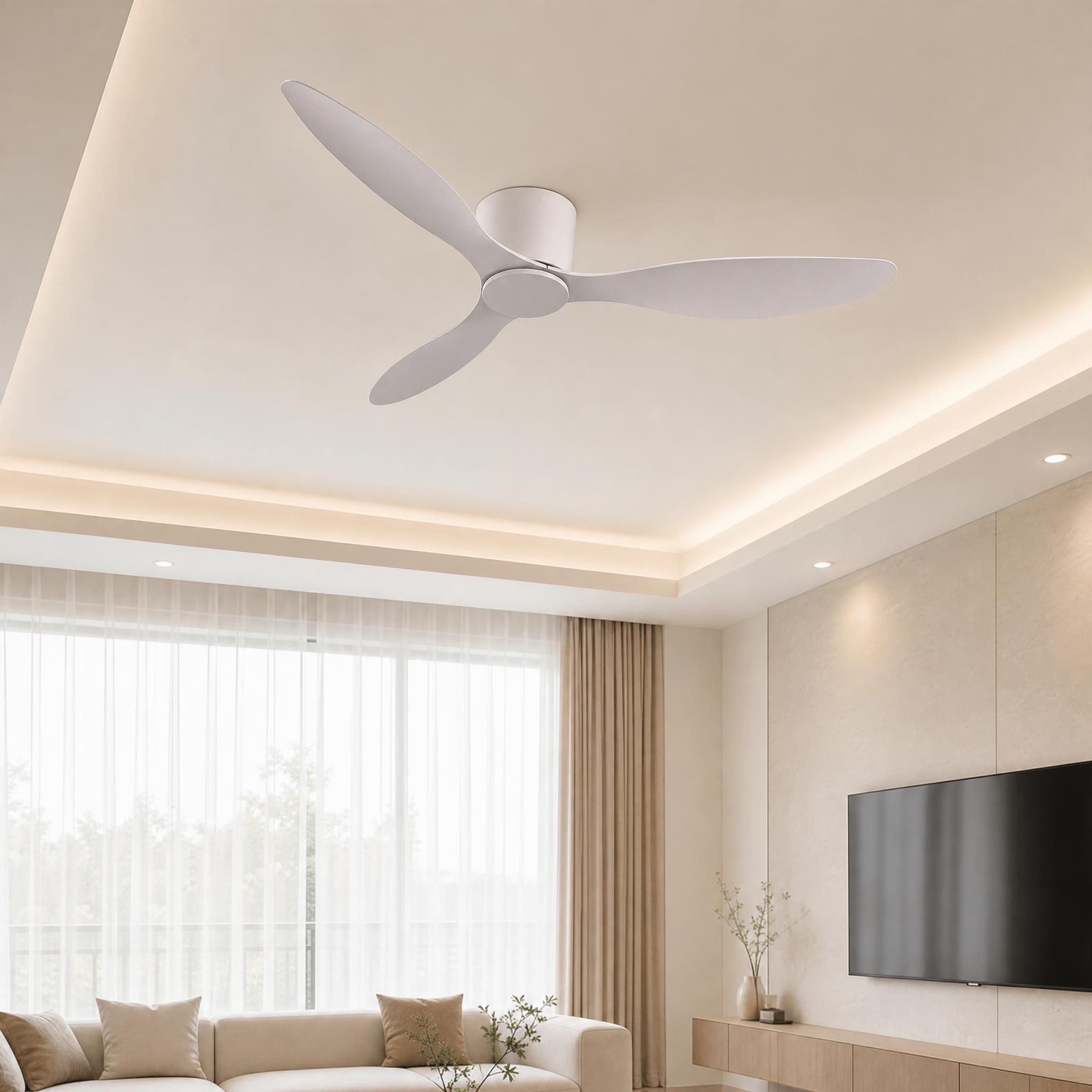 DS IOT 비브르디 실링팬 화이트 42인치 저소음 낮은층고용 리모컨 슬림107cm 이미지 6