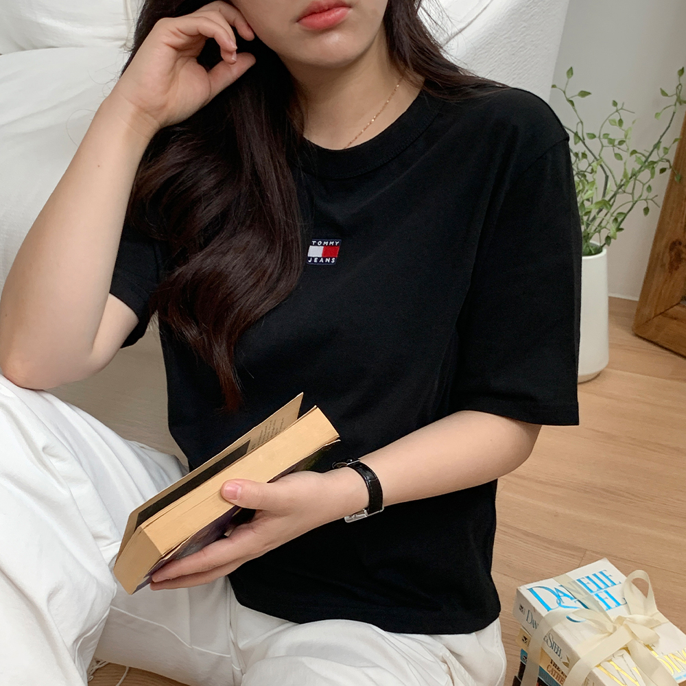 타미힐피거 반팔티 여성 타미진스 루즈핏 티셔츠 이미지 7