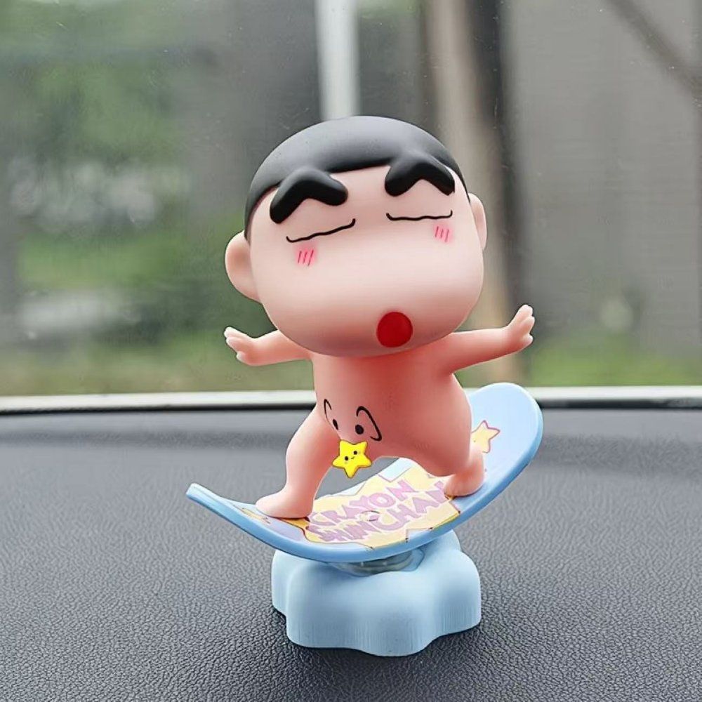 짱구 서핑보드 피규어 흔들인형 자동차 장식 데스크테리어 10cm 이미지 6