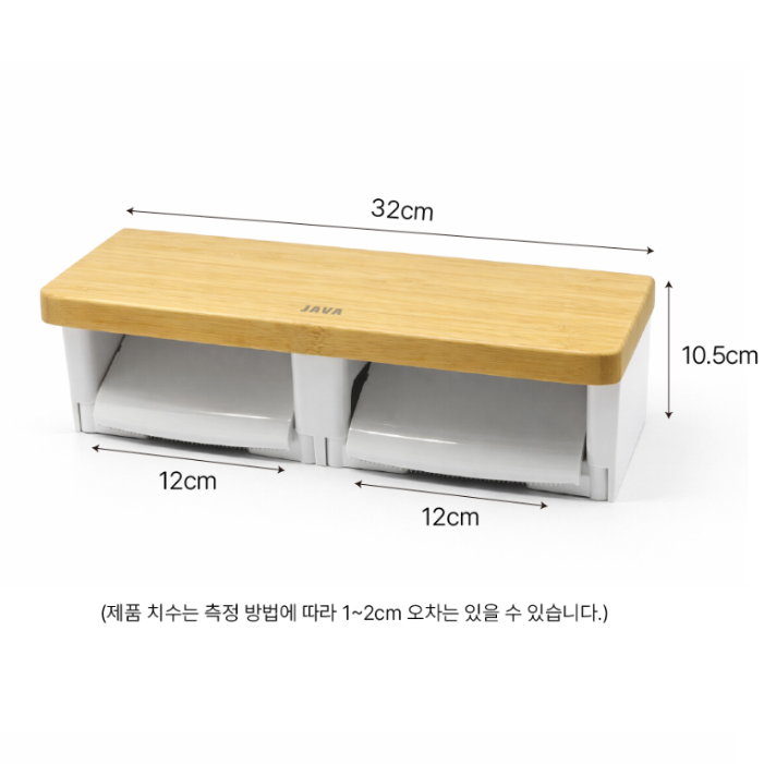 화장실 우드선반형 두루마리 이중휴지걸이 듀얼 휴지걸이디스펜서 - 상세 이미지 3