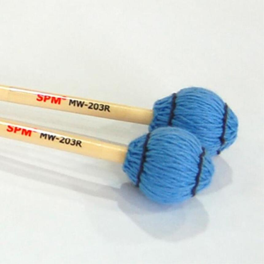 SPM 마림바말렛 MW-203R 울실 미디엄 갈대핸들 1조 - 상품 이미지