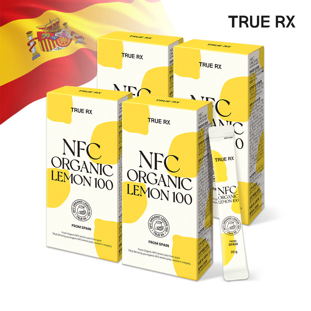 트루알엑스 100% 유기농 레몬즙 NFC 착즙 원액 스틱 레몬물 클리오 10포, 4개 - 상품 이미지