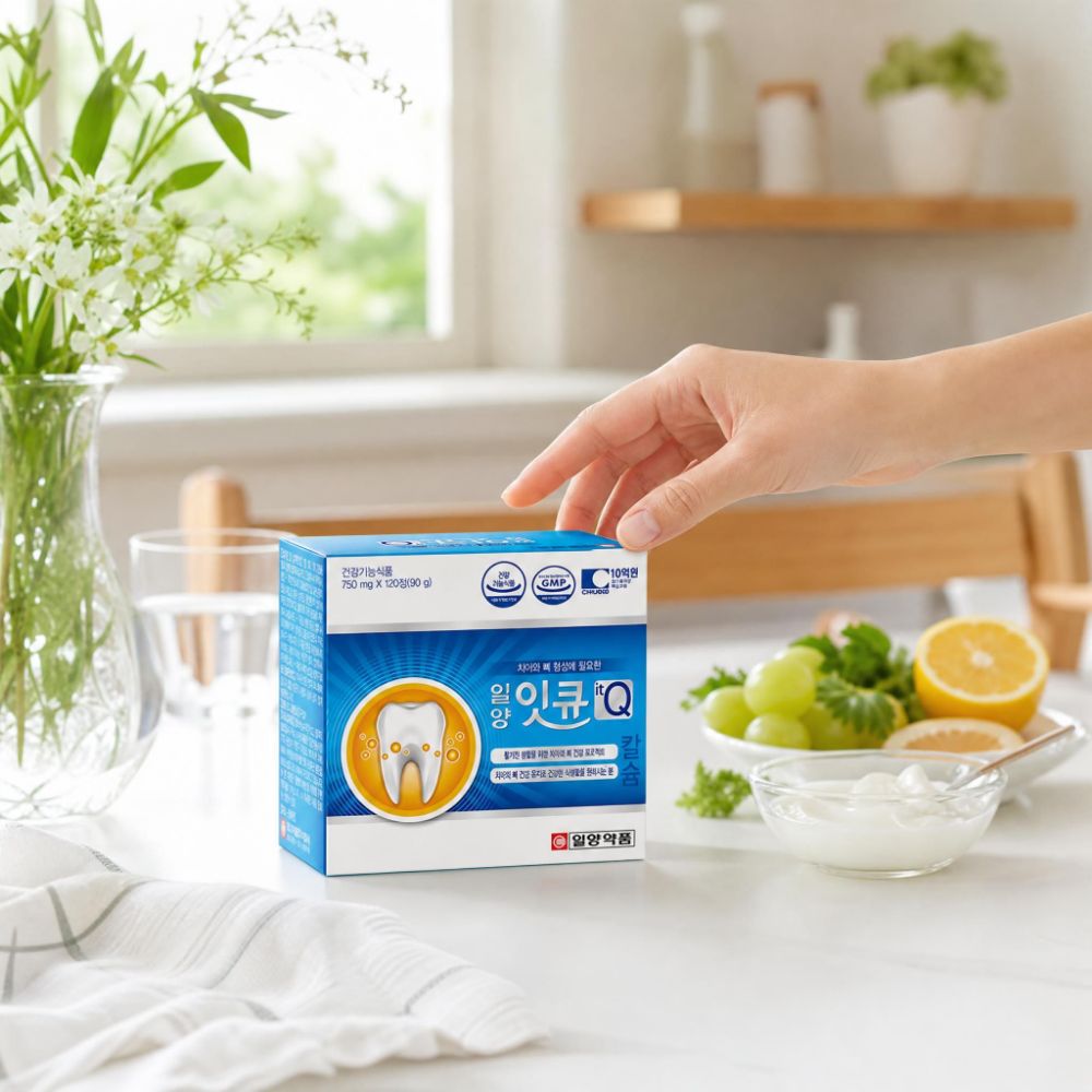 잇큐 해조칼슘 240정 4개월분 개별포장 대용량 단일기능성분 뼈 치아건강 산호 코랄칼슘 - 상품 이미지