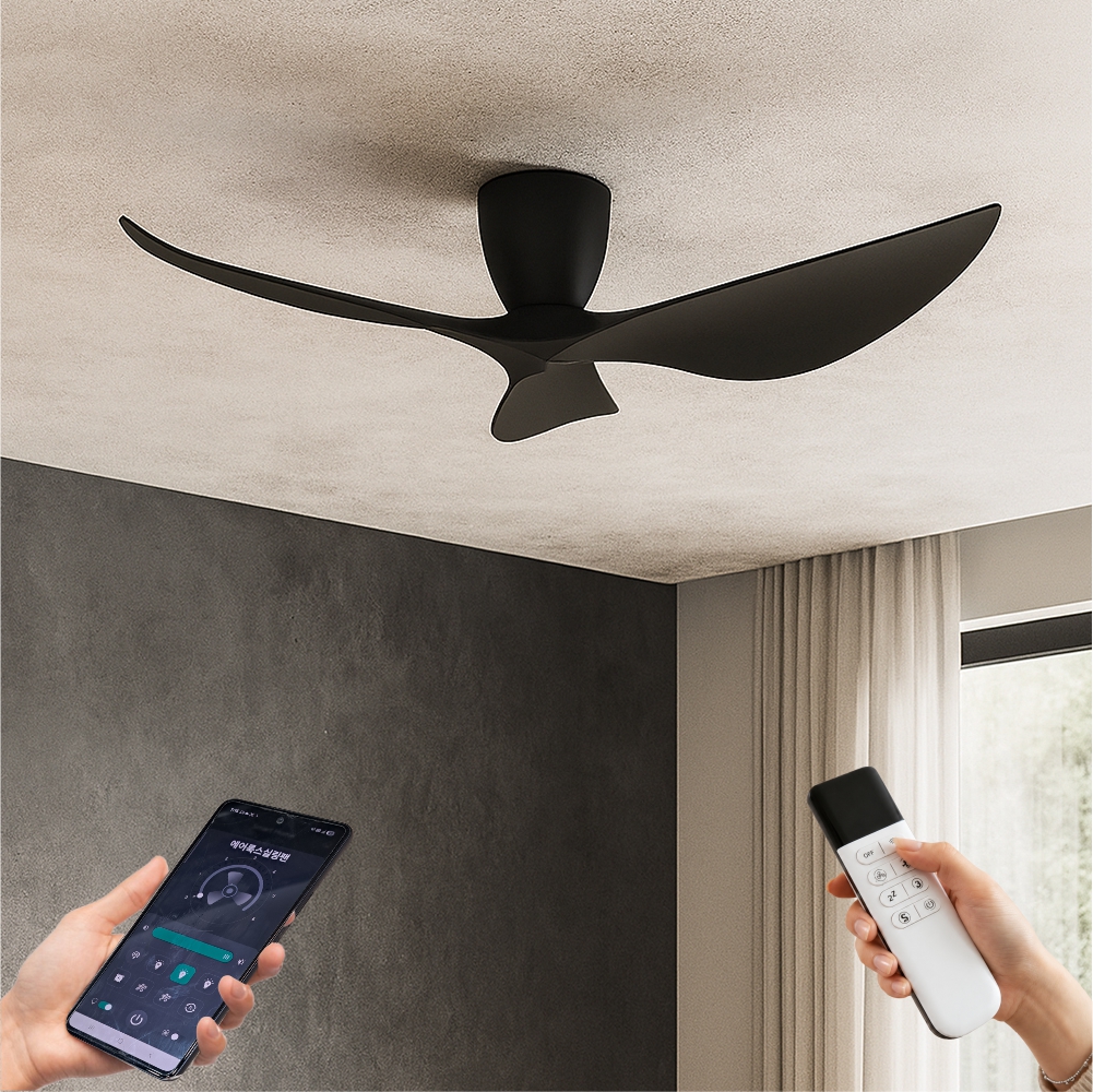 에어룩스 울트라 실링팬 스마트 IOT 136Cm(54인치) 제트블랙 안방 거실 씰링팬 - 상품 이미지