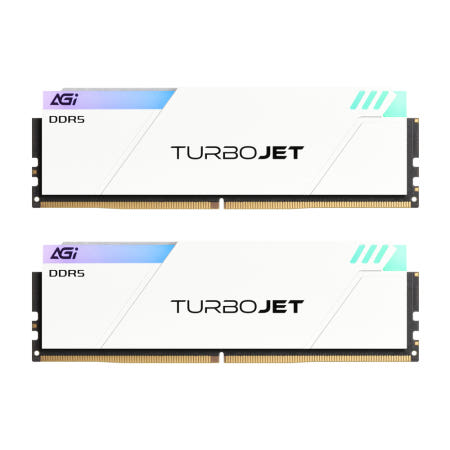 에센코어 AGI DDR5-6000 CL30 TURBOJET UD858 RGB 화이트 패키지 서린 (32GB(16Gx2))