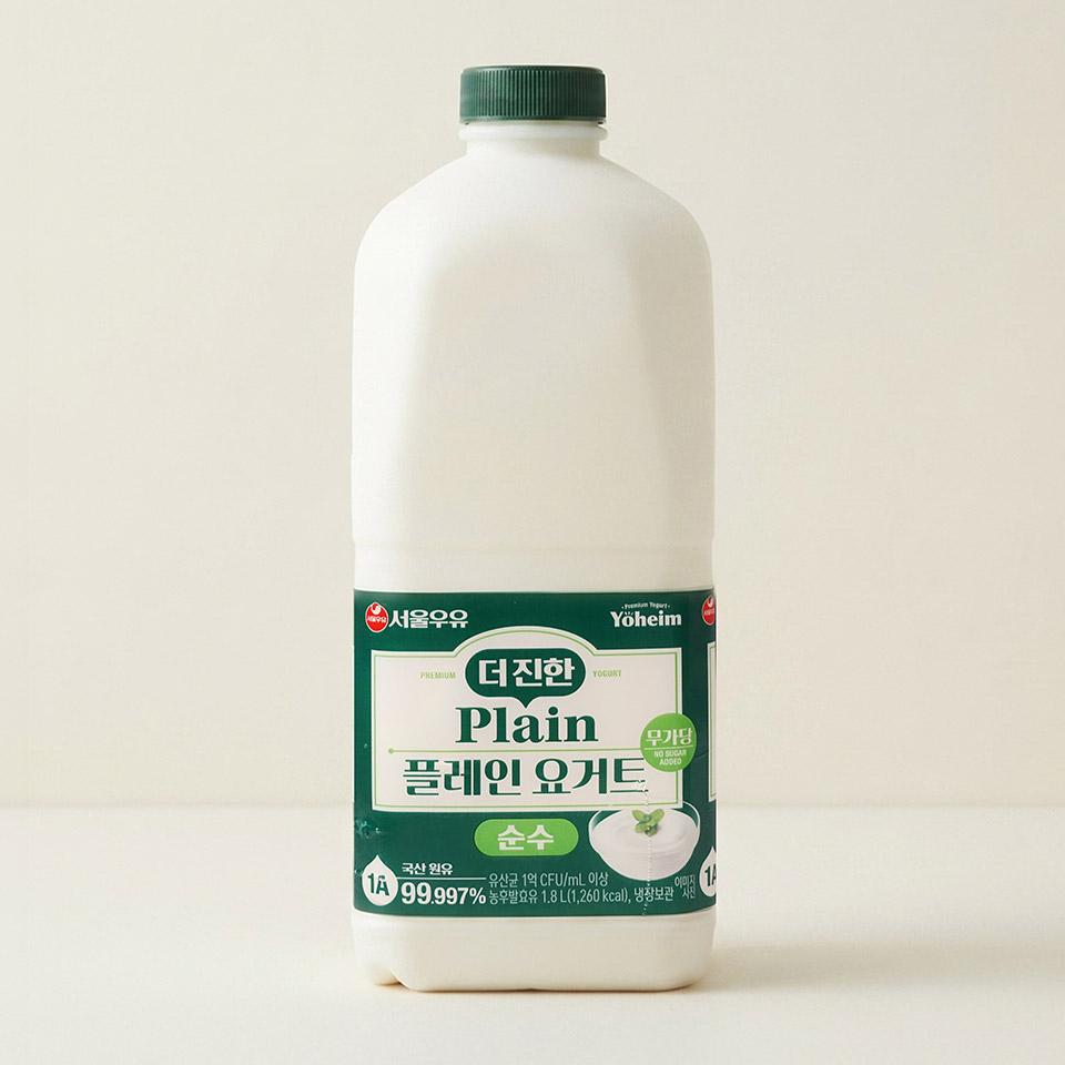 메가마트 서울우유 더 진한 순수 플레인 요거트 1.8L - 상품 이미지
