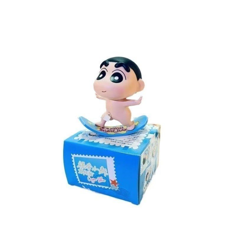 짱구 서핑보드 피규어 흔들인형 자동차 장식 데스크테리어 10cm - 상세 이미지 5