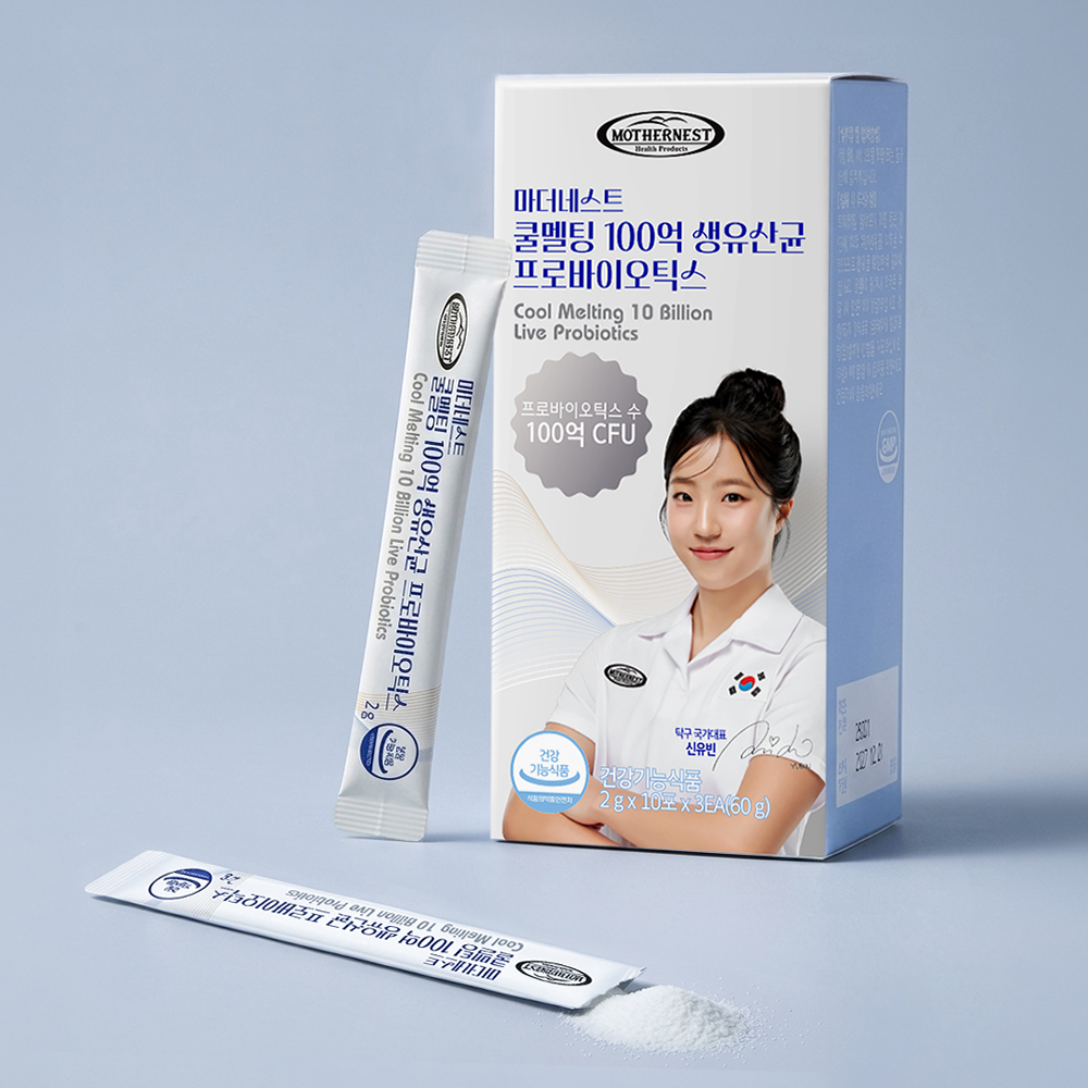 [리뉴얼] 마더네스트 쿨멜팅 100억 생유산균 프로바이오틱스 신유빈유산균 30포, 1개 - 상세 이미지 2