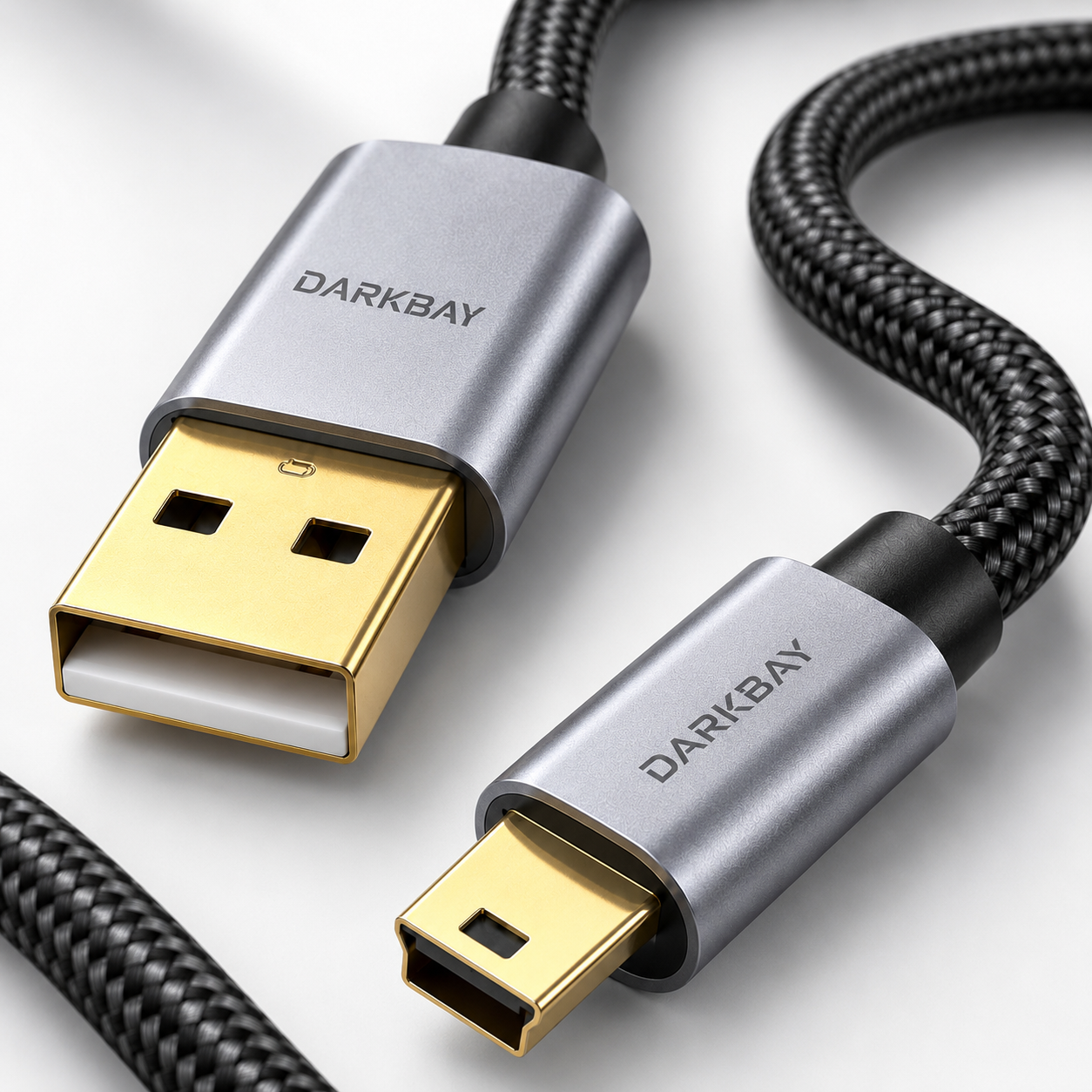 다크베이 USB 2.0 미니5핀 외장하드 카메라 하이패스 케이블 0.3m 상품 이미지