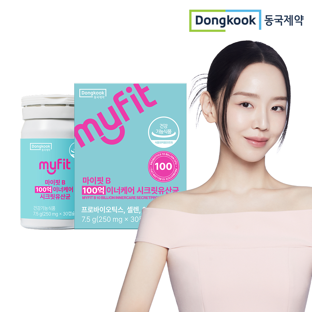 동국제약 마이핏B 시크릿유산균 여성 질 유래 100억 프로바이오틱스 30캡슐, 1개 - 상품 이미지
