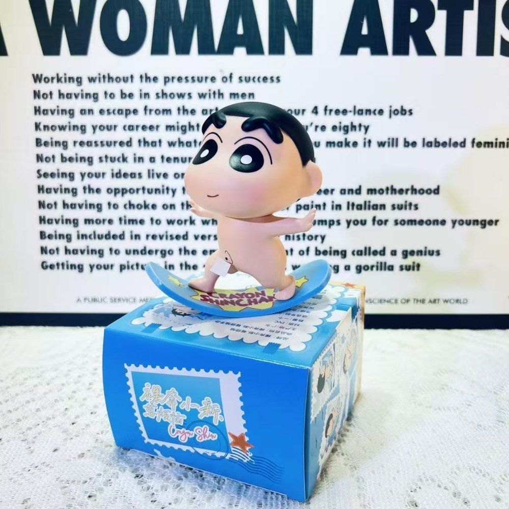 짱구 서핑보드 피규어 흔들인형 자동차 장식 데스크테리어 10cm - 상세 이미지 2