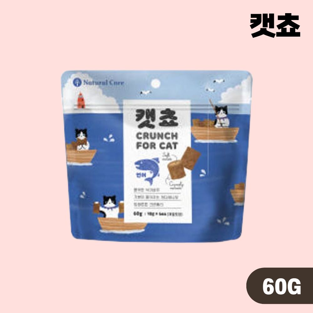 [+N포인트 5천] 네츄럴코어 캣쵸 치석제거 이빨과자 4종 콤보, 60g, 12개 - 상세 이미지 3