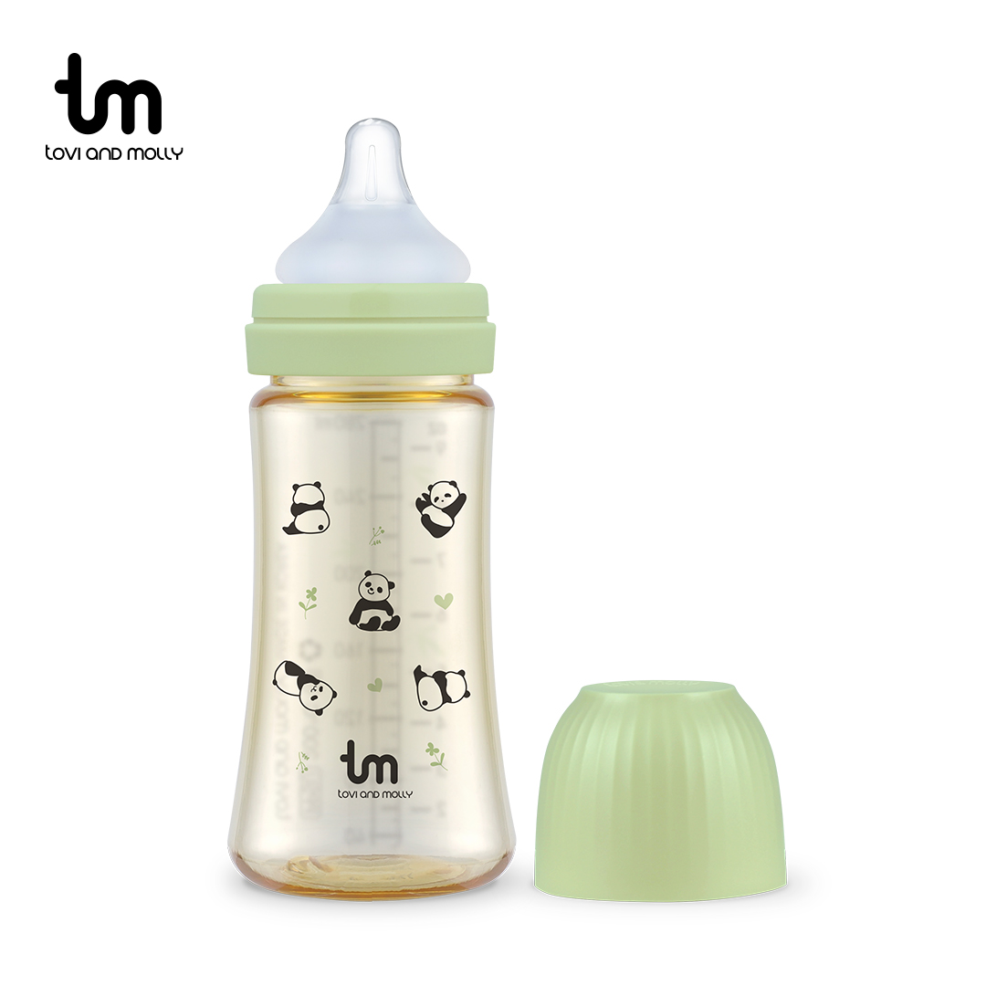 토비앤몰리 PPSU 신생아 아기 젖병 젖꼭지 2단계 포함 출산준비 배앓이 280ml, 그린, 1개 - 상세 이미지 2