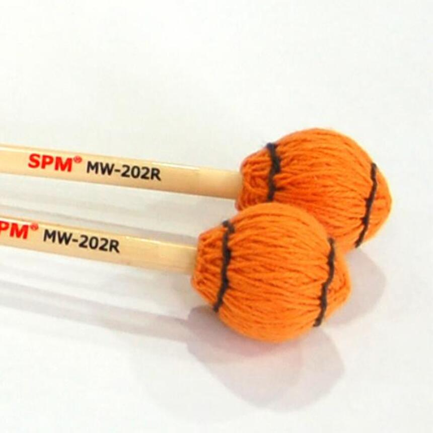 SPM 마림바말렛 MW-202R 울실 미디엄하드 갈대핸들 1조 - 상품 이미지