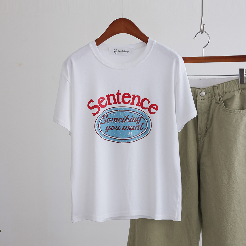 센텐스 모달 빈티지 프린팅 반팔 티셔츠 - 상세 이미지 2