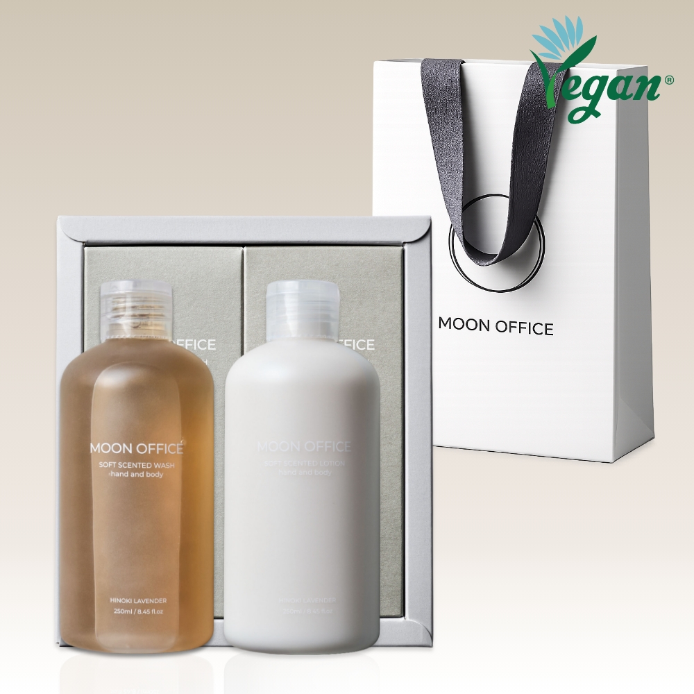 문오피스 비건 바디워시 바디로션 선물세트 히노끼 라벤더 250ml
