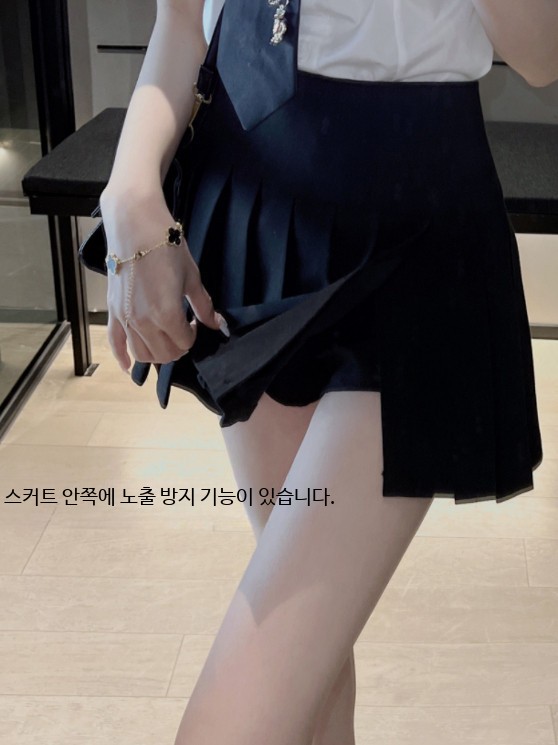 테니스치마하이웨스트 여름 테니스 기본 미니스커트 - 상세 이미지 3