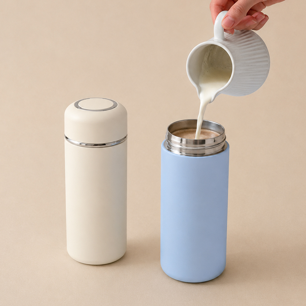 카르닉 포켓카페 텀블러 240ml 미니 보온 보냉 작은 스텐 휴대용 진공 가벼운 차량용 - 상품 이미지