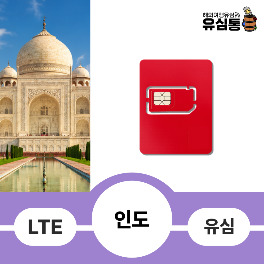 인도여행유심칩 델리 뭄바이 AirTel 매일1GB 3일 데이터 핫스팟 - 상품 이미지