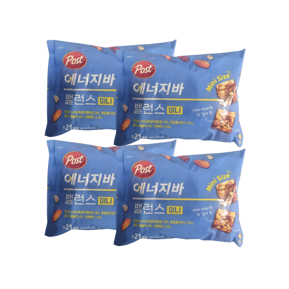 포스트 단백질바 에너지바 밸런스미니 231g x4봉 - 상품 이미지