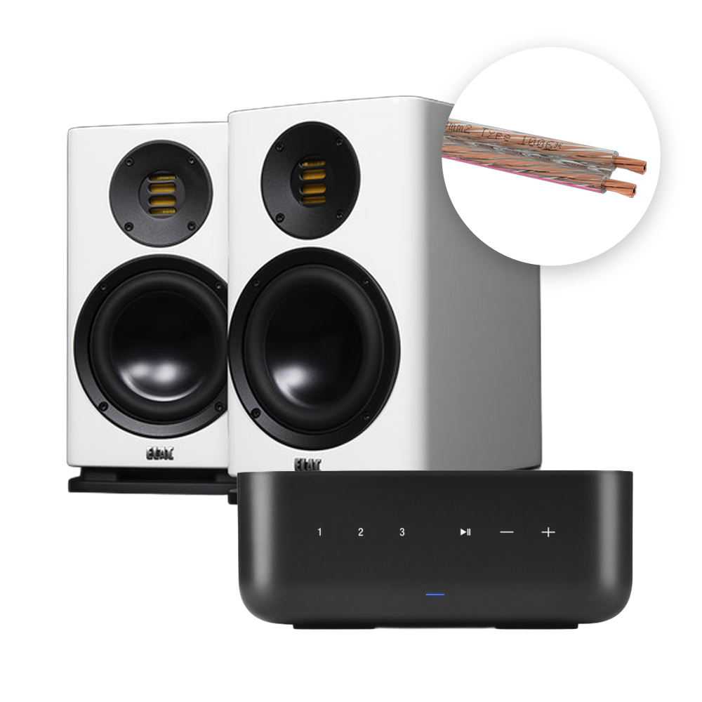 ELAC Carina BS 243.4 엘락 카리나 북쉘프 스피커 + 데논 Home Amp 하이파이 패키지 오엘바흐 스피커케이블 제공 - 상품 이미지