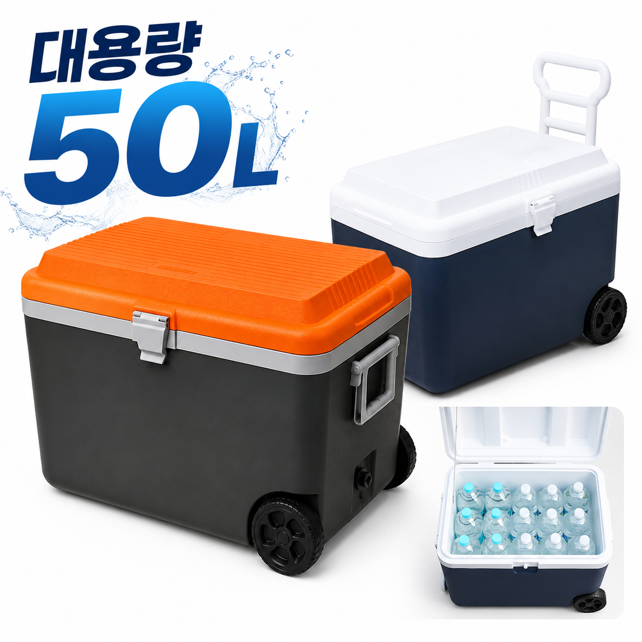 캠텔 이동식 아이스박스 대용량 50L/60L/45L/38L 바퀴형 캠핑 낚시 차량용 - 상품 이미지